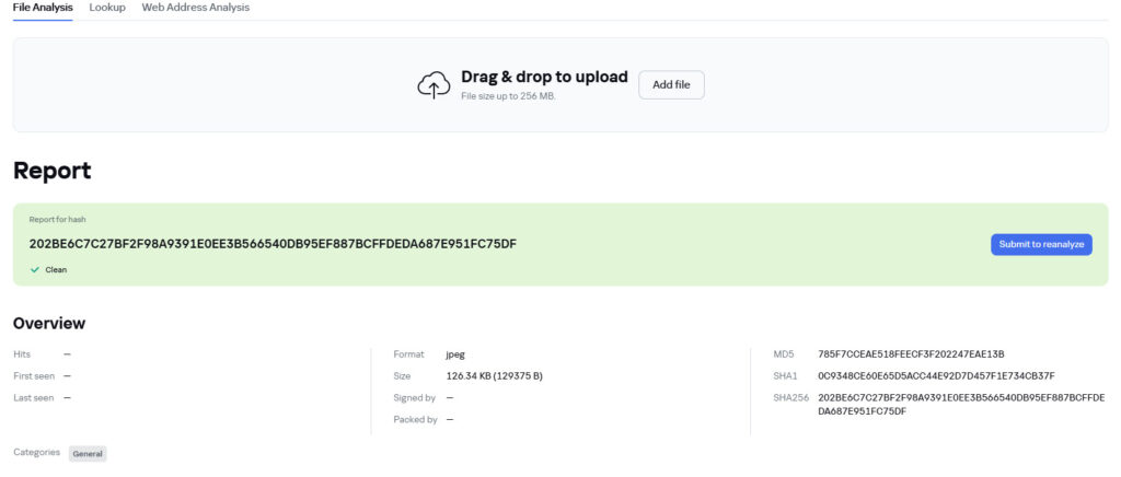 Kaspersky Threat Intelligence Portal проверка завершена