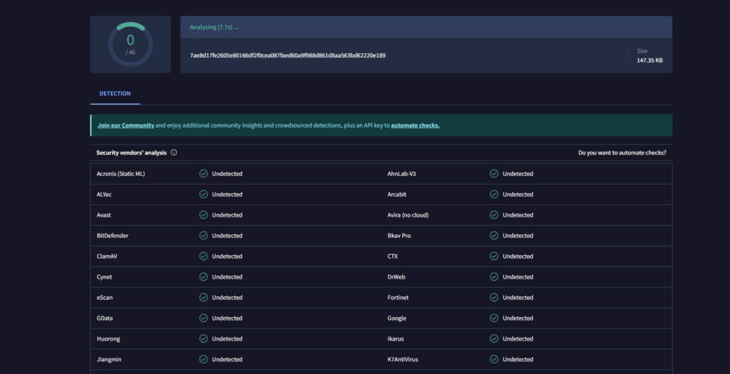 Вирустотал проверка файла
